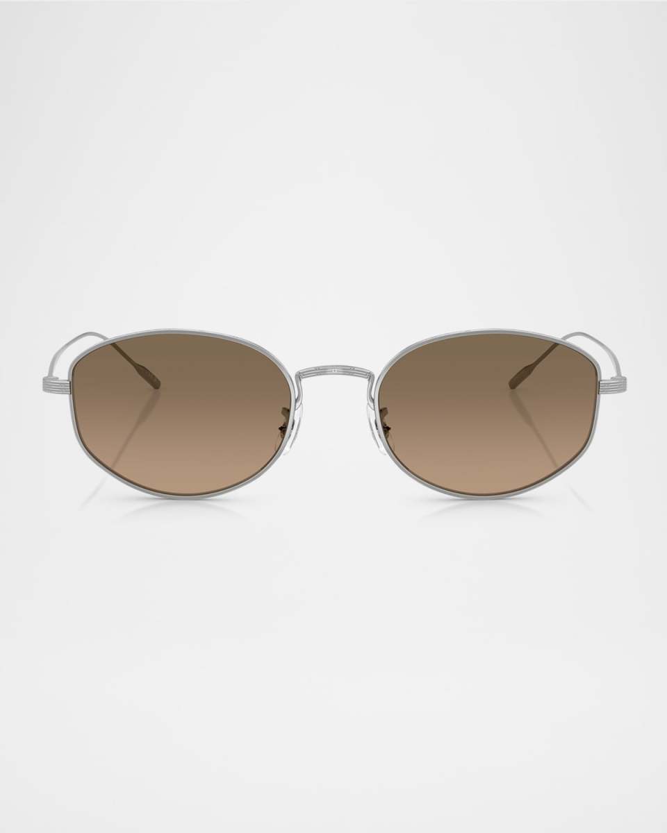 Titanium Oval Sunglasses